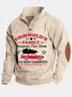 Alohadaddy Christmas Holiday Men's Button-Down Stand Collar Sweatshirts Stretch Large Size Camp Outdoor Pullover Sweatshirts