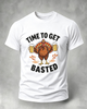 Alohadaddy Casual Retro Beer Turkey Print Crew neck T-shirt