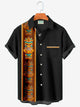 Alohadaddy Vintage bowling tiki totem men's pocket casual button shirt