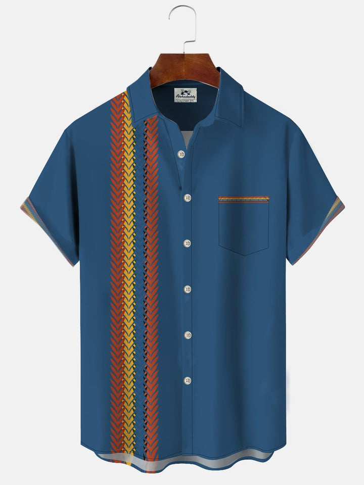 Alohadaddy Plant Button Pocket Casual 50 Bowling Commuter Short Sleeve Shirt