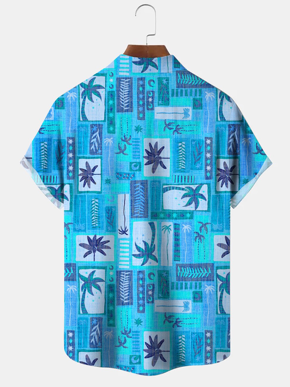 Alohadaddy Coconut Tree Beach Button Pocket Casual Short Sleeve Shirt