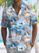 Alohadaddy Plant Flower Button Pocket Casual Short Sleeve Shirt