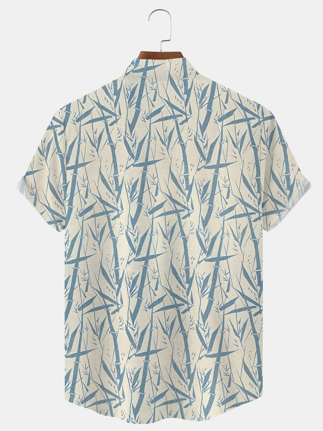 Alohadaddy Bamboo Button Pocket Casual Short Sleeve Stand Collar Shirt