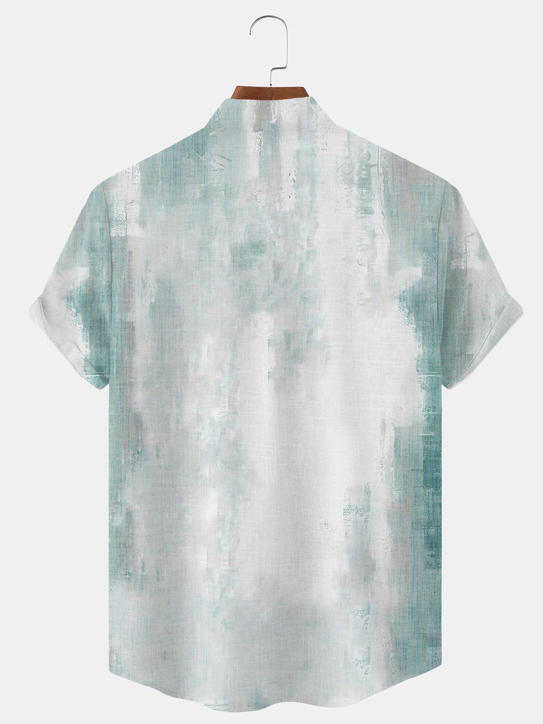 Alohadaddy Plant Flower Button Pocket Casual Short Sleeve Stand Collar Shirt