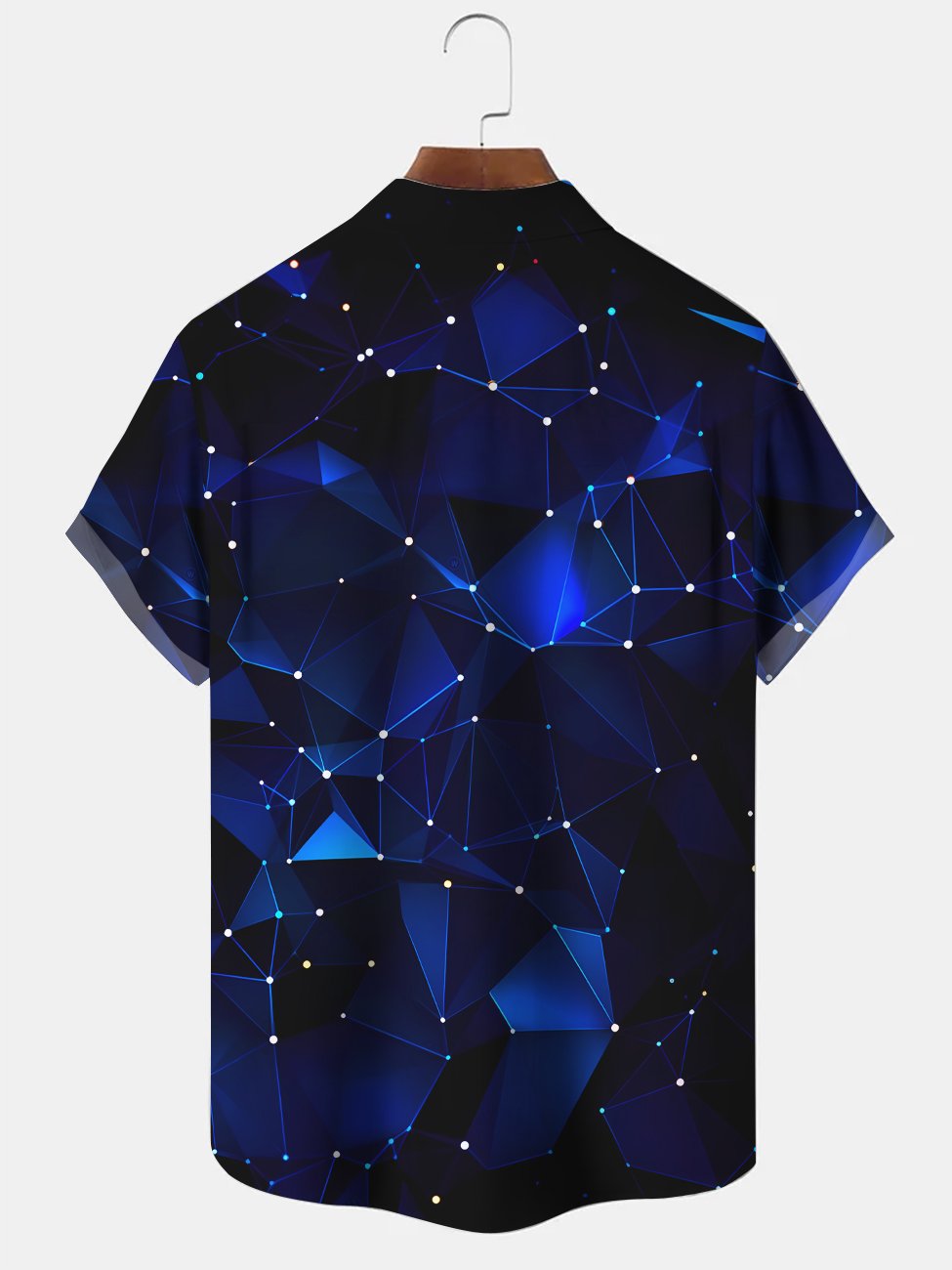 Alohadaddy Geometric Lines Buttons Pockets Casual Short Sleeve Shirt