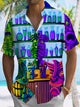 Alohadaddy Tiki Bar Button Pocket Casual Short Sleeve Shirt