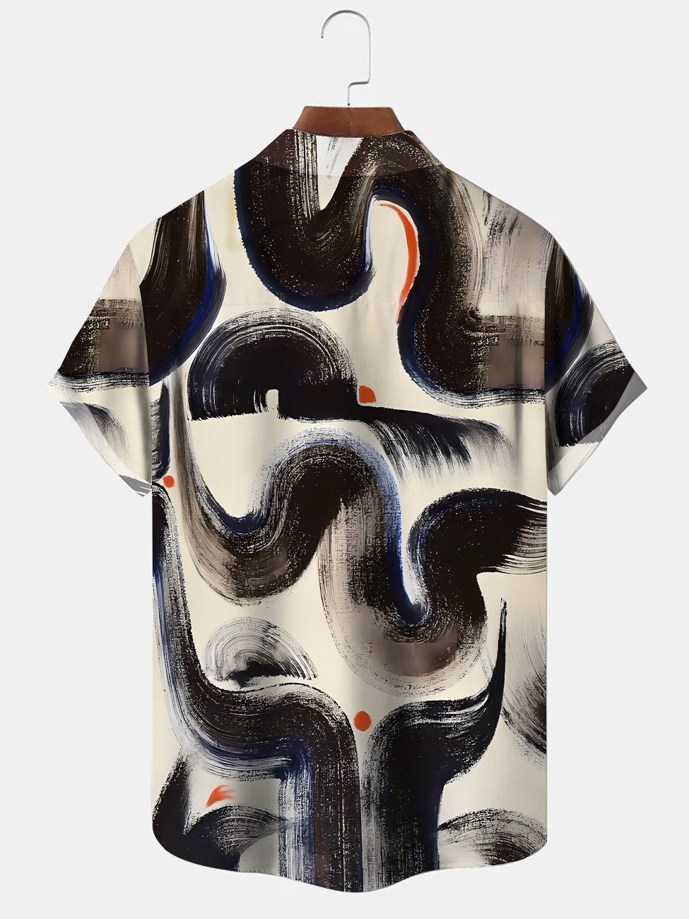 Alohadaddy Geometric Vintage Button Pocket Casual Short Sleeve Shirt