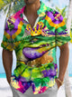 Alohadaddy Carnival Croc Button Pocket Casual Short Sleeve Shirt