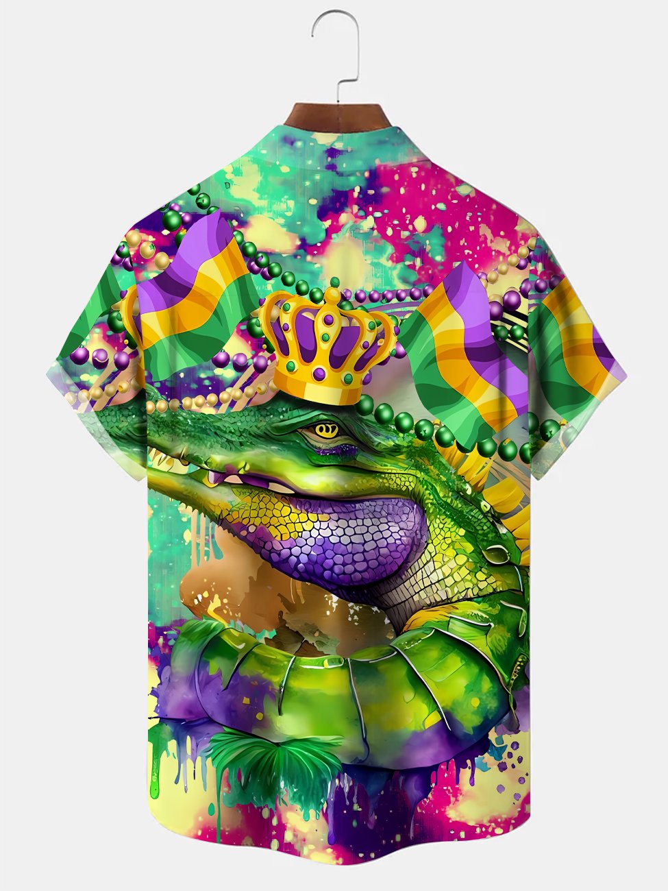 Alohadaddy Carnival Croc Button Pocket Casual Short Sleeve Shirt
