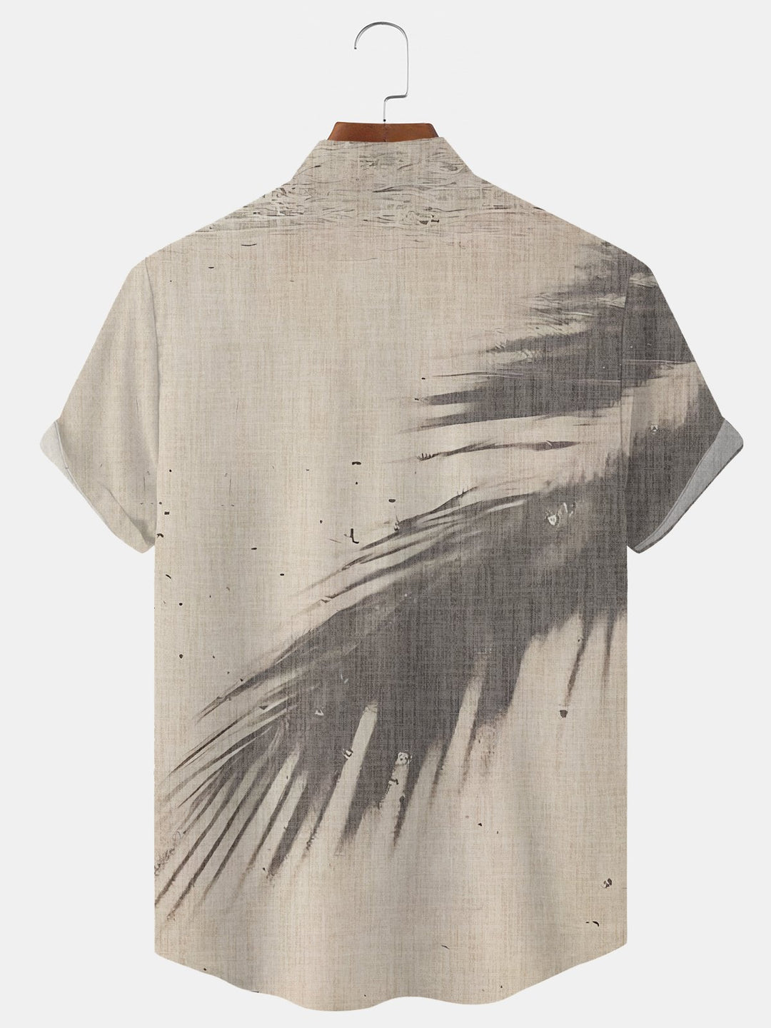 Alohadaddy Coconut Tree Button Pocket Casual Short Sleeve Stand Collar Shirt