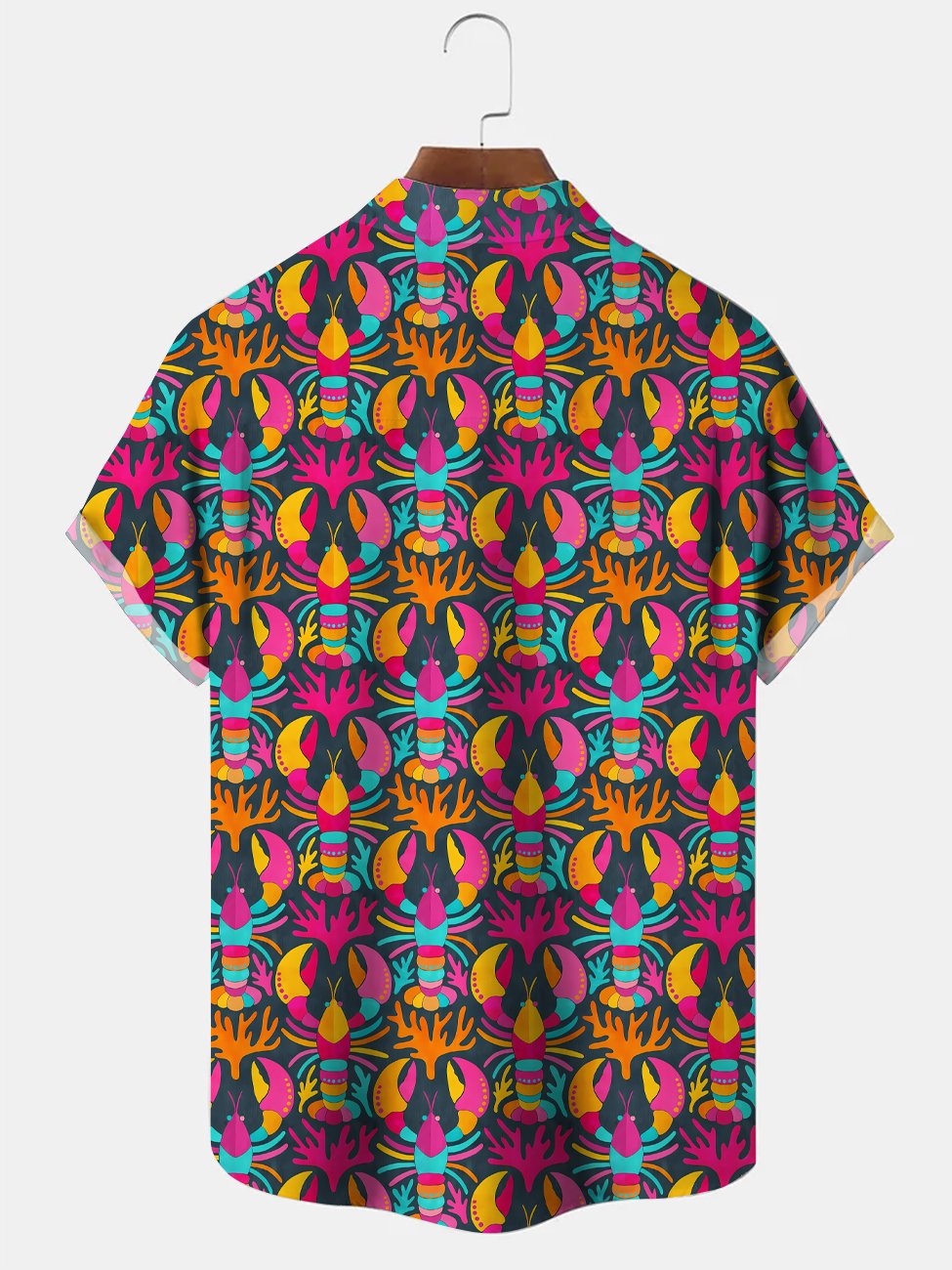 Alohadaddy Ocean Shrimp Button Pocket Casual Short Sleeve Shirt