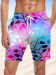 Alohadaddy Plant Leaves Gradient Pocket Drawstring Shorts