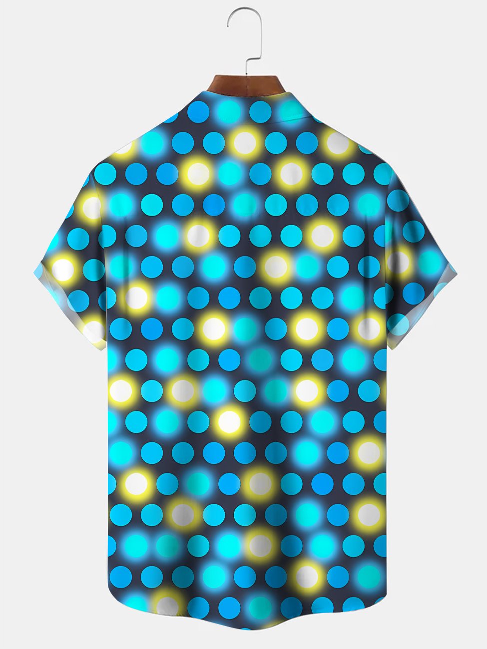 Alohadaddy Polka Dot Button Pocket Casual Short Sleeve Shirt