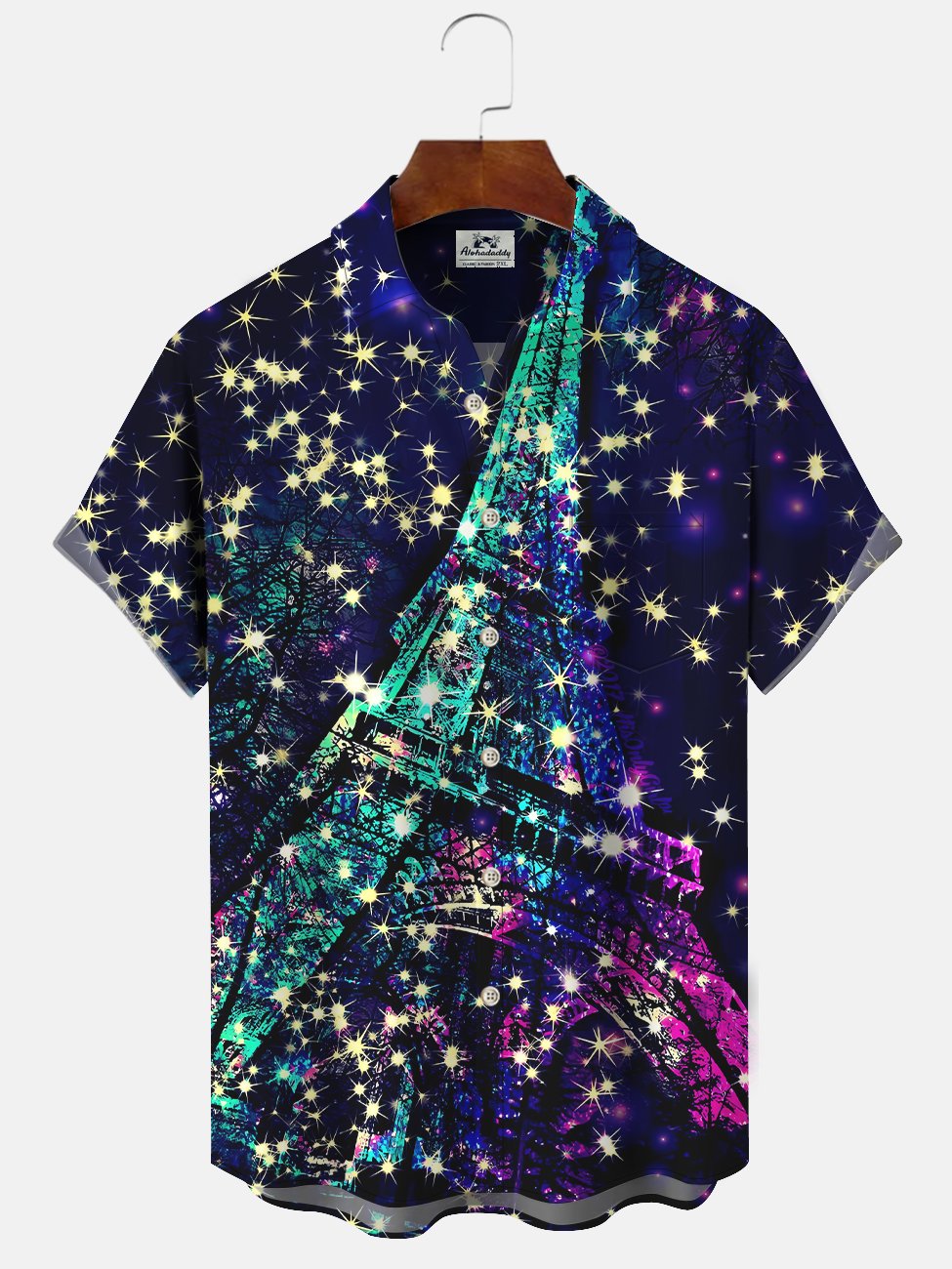 Alohadaddy Art Geometric Pocket Casual Short Sleeve Shirt