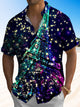 Alohadaddy Art Geometric Pocket Casual Short Sleeve Shirt