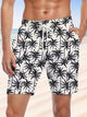 Alohadaddy Plant Coconut Tree Pocket Leisure Beach Shorts