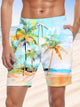 Alohadaddy Coconut Tree Beach Pocket Leisure Beach Shorts
