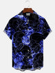 Alohadaddy Skull Button Pocket Casual Short Sleeve Shirt