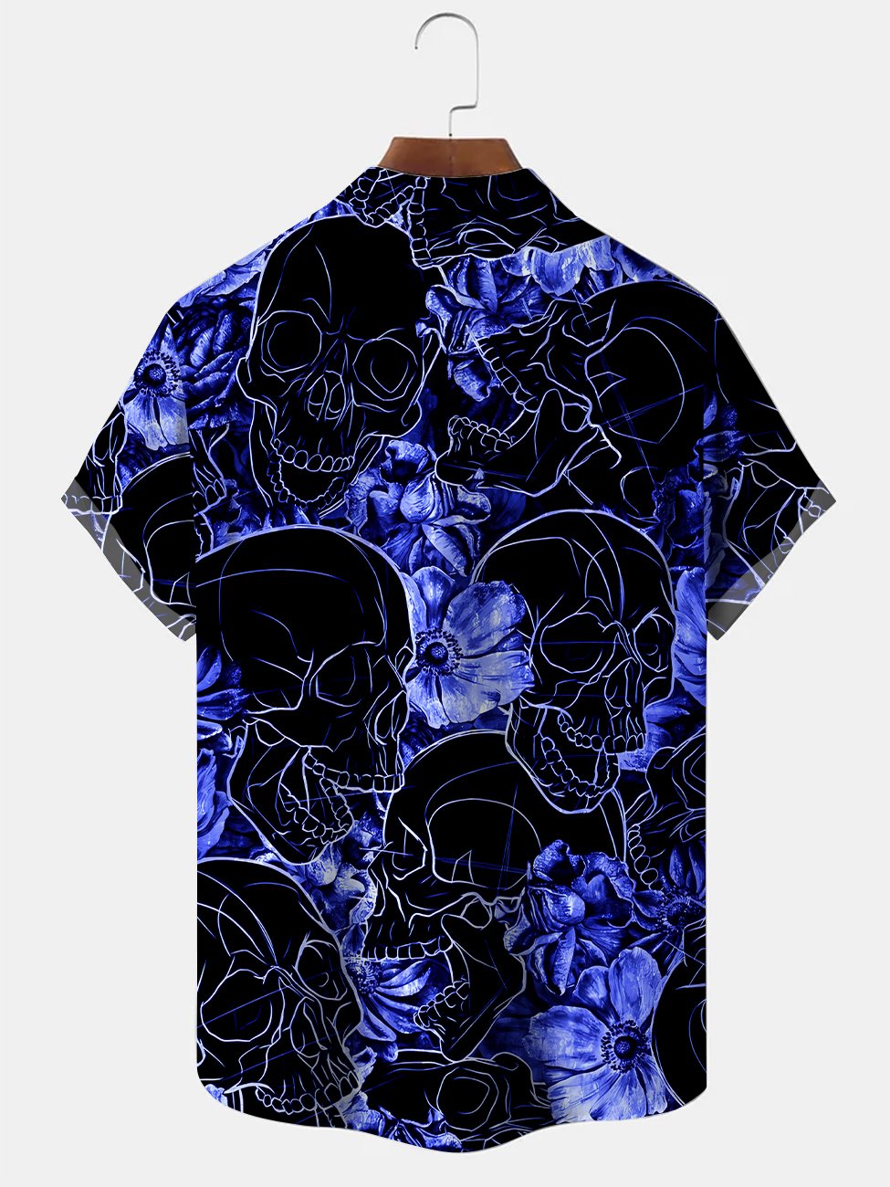 Alohadaddy Skull Button Pocket Casual Short Sleeve Shirt