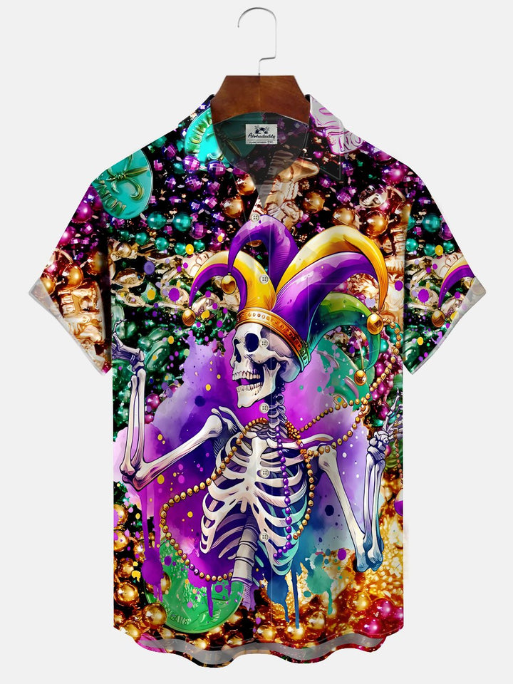 Alohadaddy Carnival Button Pocket Casual Short Sleeve Shirt