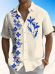 Alohadaddy Plant Flower Button Pocket Casual Short Sleeve Shirt