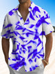 Alohadaddy Geometric Button Pocket Casual Short Sleeve Shirt