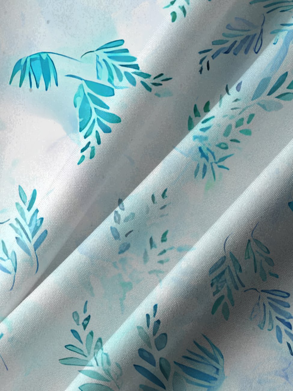 Alohadaddy Plant Leaves Button Pocket Casual Short Sleeve Shirt