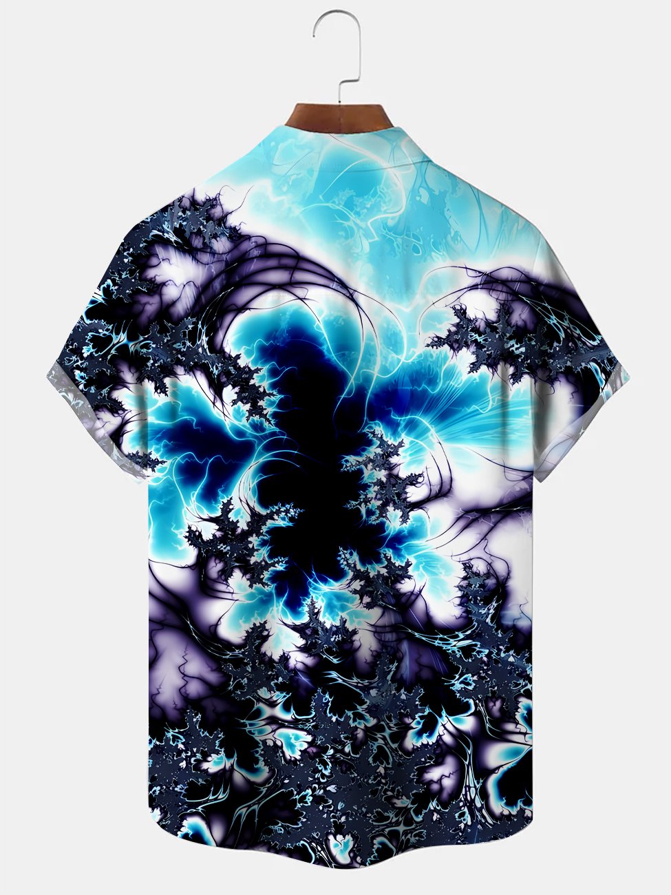 Alohadaddy Geometric Button Pocket Casual Short Sleeve Shirt