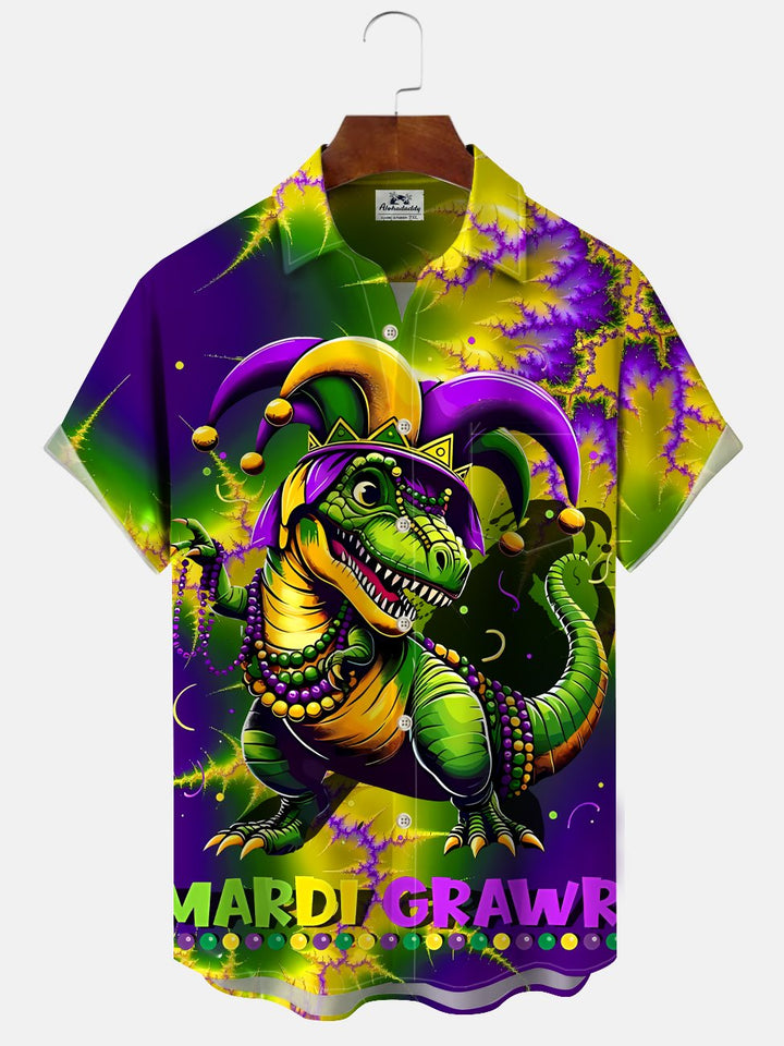 Alohadaddy Carnival Button Pocket Casual Short Sleeve Shirt