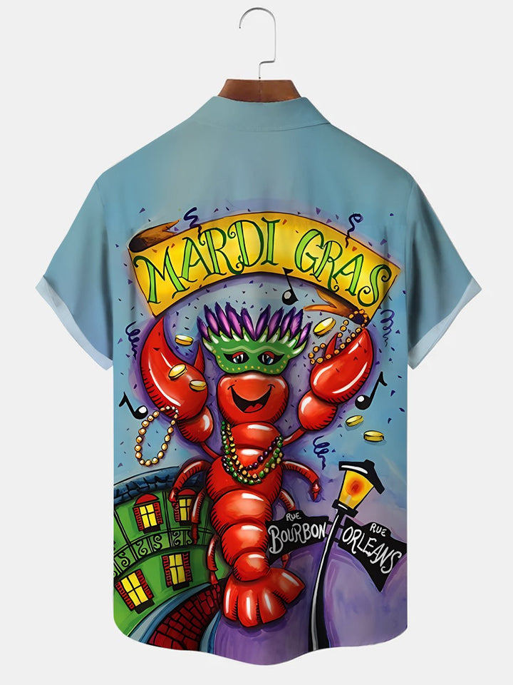 Alohadaddy Carnival Button Pocket Casual Short Sleeve Shirt