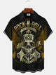 Alohadaddy Music Rock Roll Button Pocket Casual Short Sleeve Shirt