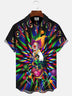 Alohadaddy Carnival Clown Button Pocket Casual Short Sleeve Shirt