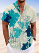 Alohadaddy Botanical Flower Button Pocket Casual Short Sleeve Stand Collar Shirt