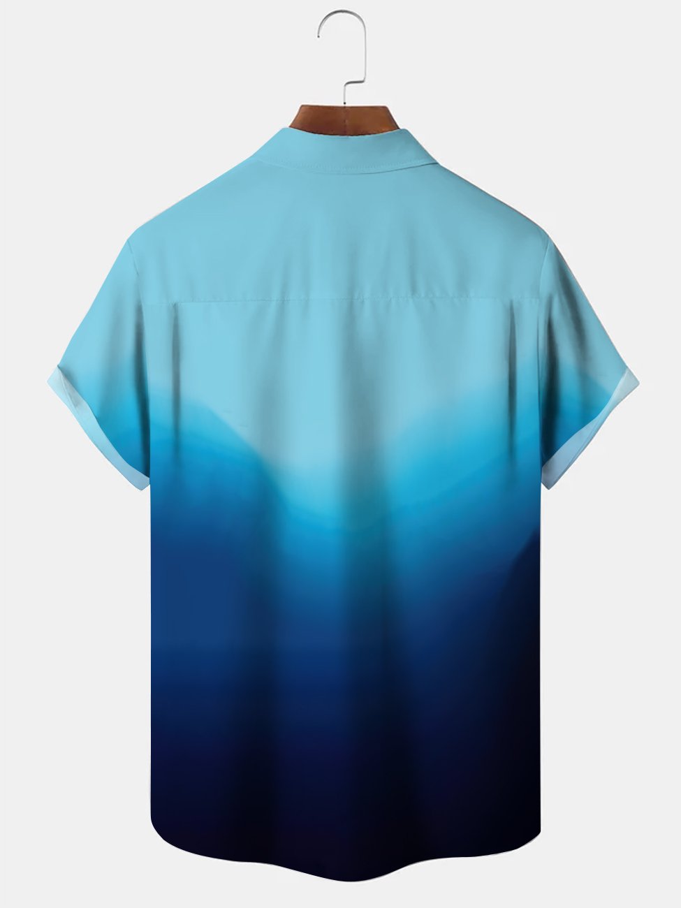 Alohadaddy Gradient Flag Trump Button Pocket Casual Short Sleeve Shirt