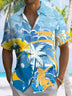 Alohadaddy Coconut Tree Button Pocket Casual Short Sleeve Shirt