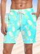 Alohadaddy Pineapple Fluorescent Pocket Casual Beach Shorts
