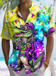 Alohadaddy Carnival Croc Button Pocket Casual Short Sleeve Shirt