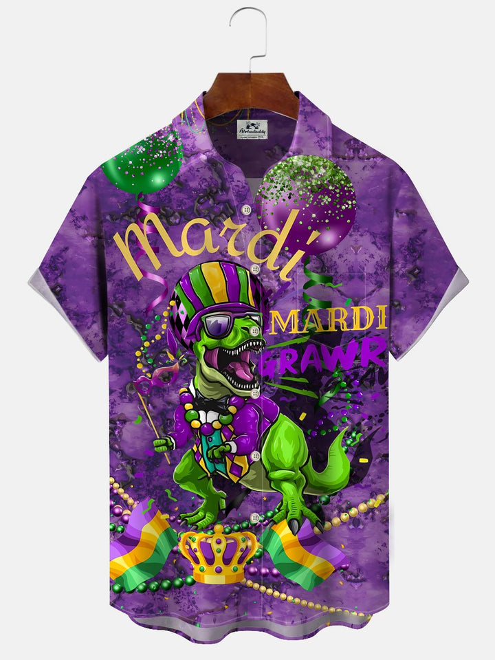 Alohadaddy Carnival Button Pocket Casual Short Sleeve Shirt