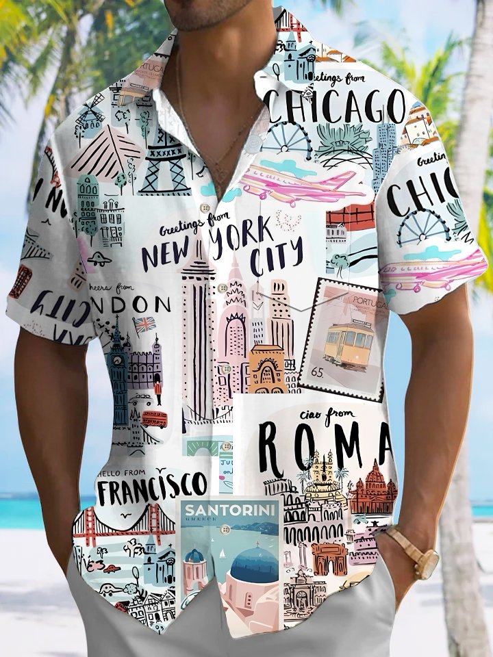 Camiseta de vacaciones en la playa tropical con el logotipo de arquitectura de Alohadaddy