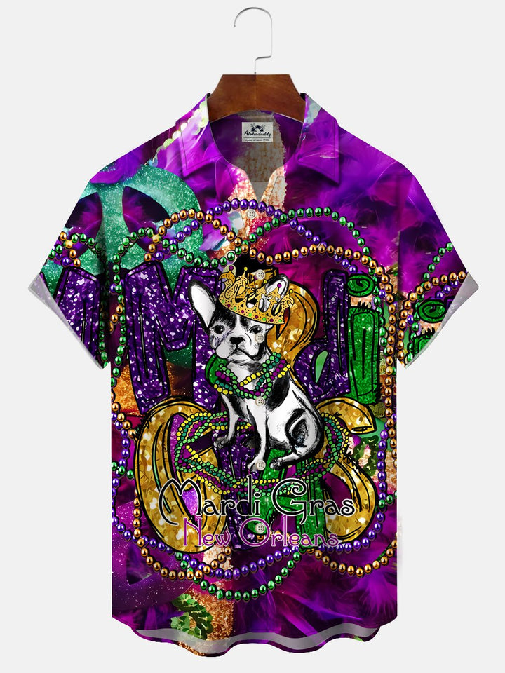 Alohadaddy Carnival Button Pocket Casual Short Sleeve Shirt