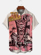Alohadaddy Beach Tiki Button Pocket Casual Short Sleeve Shirt
