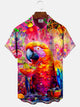 Alohadaddy Parrot Cocktail Button Pocket Casual Short Sleeve Resort Shirt