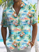 Alohadaddy Coconut Tree Button Pocket Casual Short Sleeve Shirt