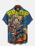 Alohadaddy Tiki Coconut Tree Button Pocket Casual Short Sleeve Shirt