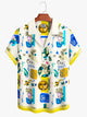 Alohadaddy Art Abstract Art Button Pocket Casual Short Sleeve Shirt