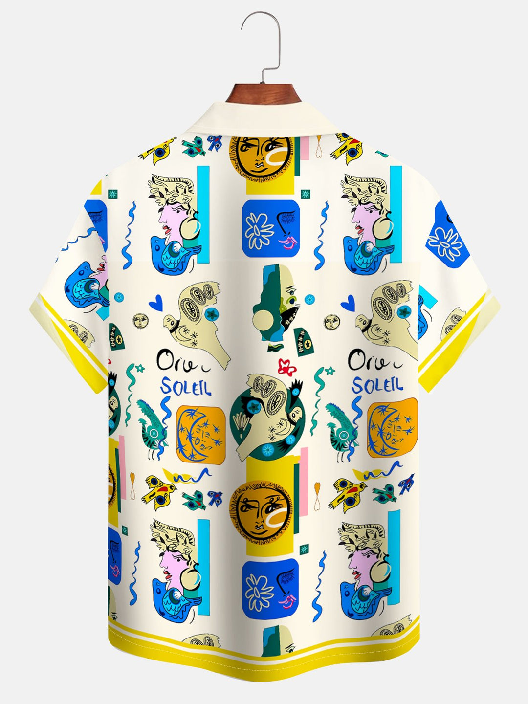 Alohadaddy Art Abstract Art Button Pocket Casual Short Sleeve Shirt