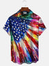 Alohadaddy Flag Button Pocket Casual Short Sleeve Shirt