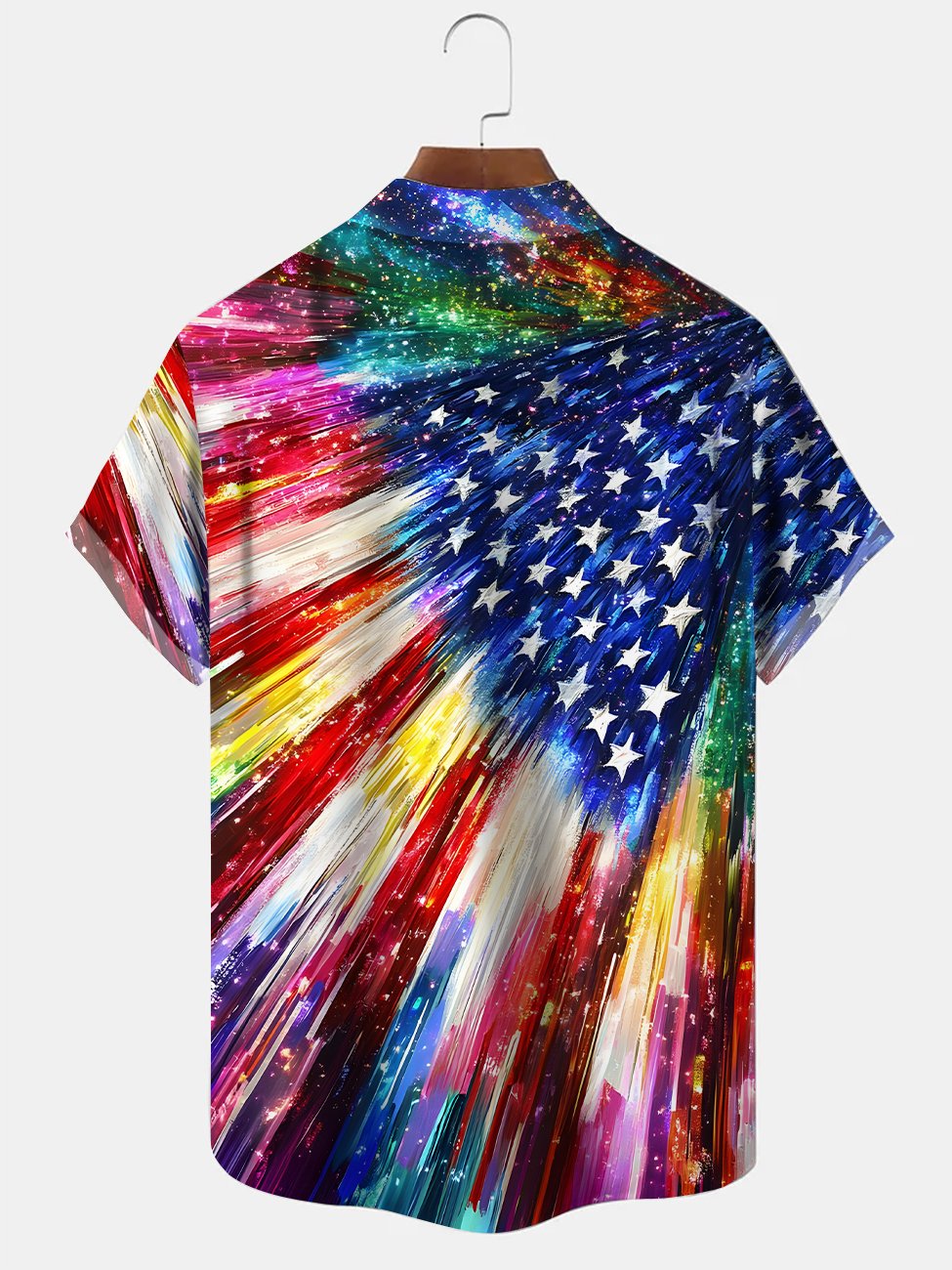 Alohadaddy Flag Button Pocket Casual Short Sleeve Shirt