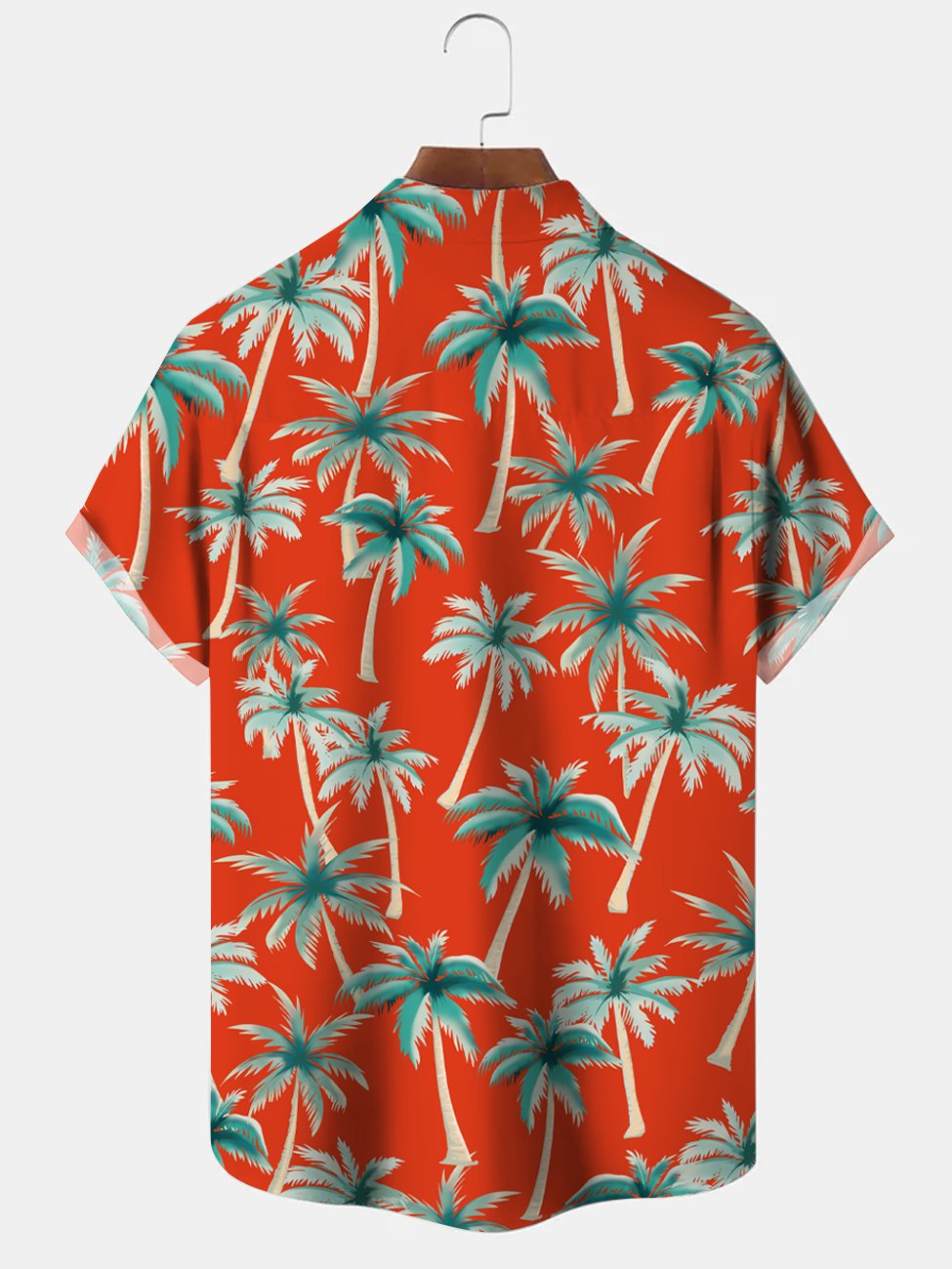 Alohadaddy Coconut Tree Button Pocket Casual Short Sleeve Shirt