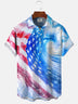 Alohadaddy Wave Flag Button Pocket Casual Short Sleeve Shirt